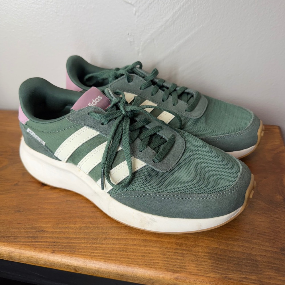 Adidas Run 60s 2.0 Women Sneakers Shadow Green Wonder Orchid HQ1974 Size 6